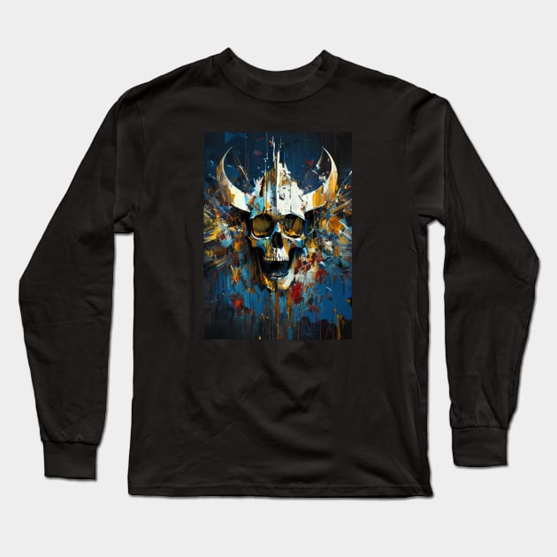 Grunge skull design Long Sleeve T-Shirt by Dope_Design